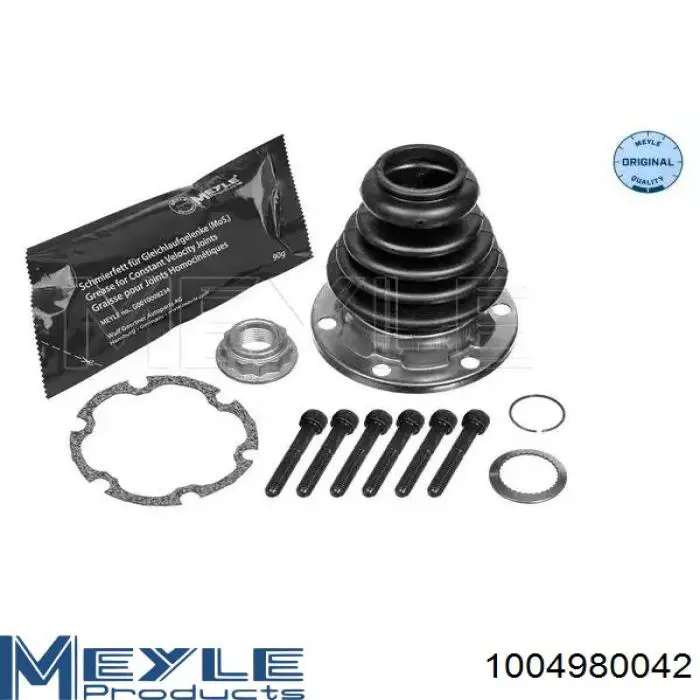 Bota de proteção interna direita de junta homocinética do semieixo dianteiro Meyle 1004980042 preço, a partir de 16,33 USD