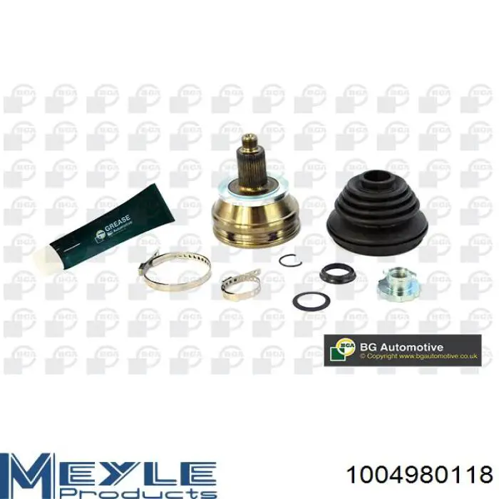 Junta homocinética externa dianteira Meyle 1004980118 preço, a partir de 61,35 USD
