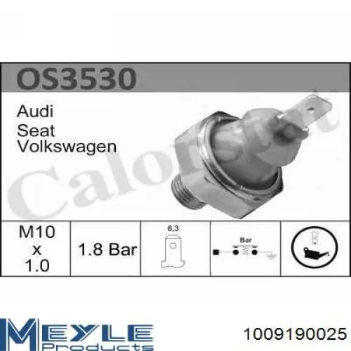 Compre 1009190025 Meyle Sensor de pressão de óleo