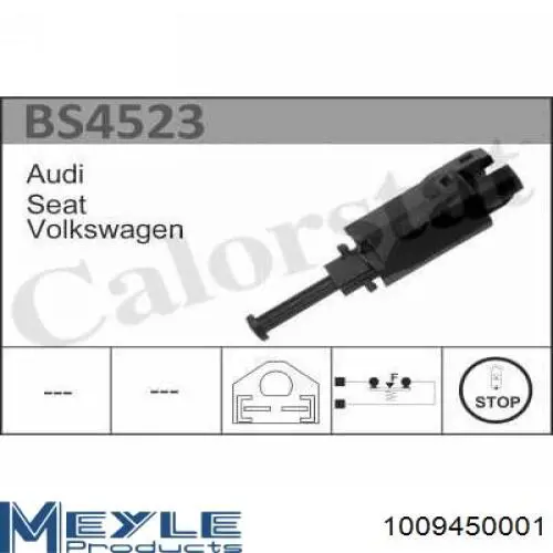 Compre 1009450001 Meyle Sensor de ativação do sinal de parada