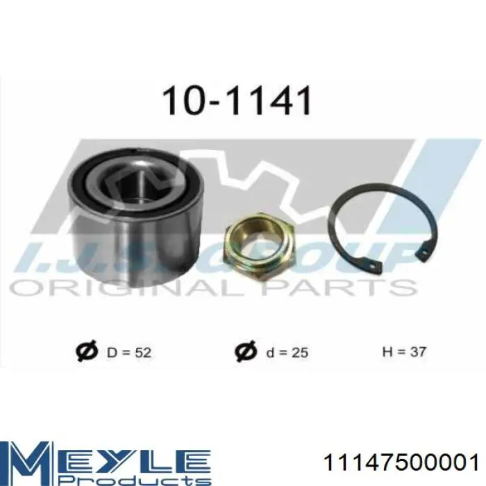 Compre 11147500001 Meyle Rolamento de cubo traseiro