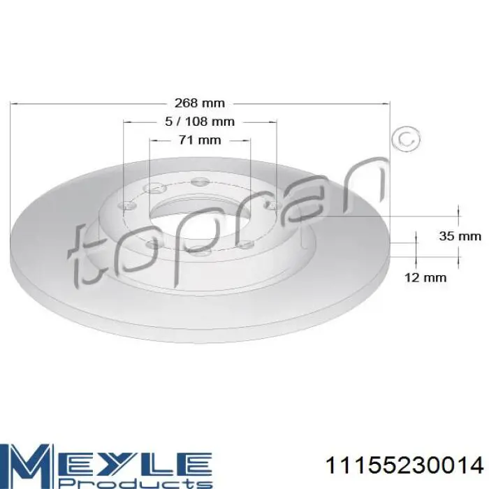 Compre SU001A8514 Toyota Disco do freio traseiro
