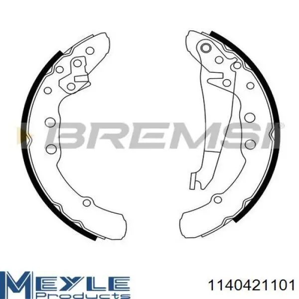 Compre 1140421101 Meyle Sapatas do freio traseiras de tambor