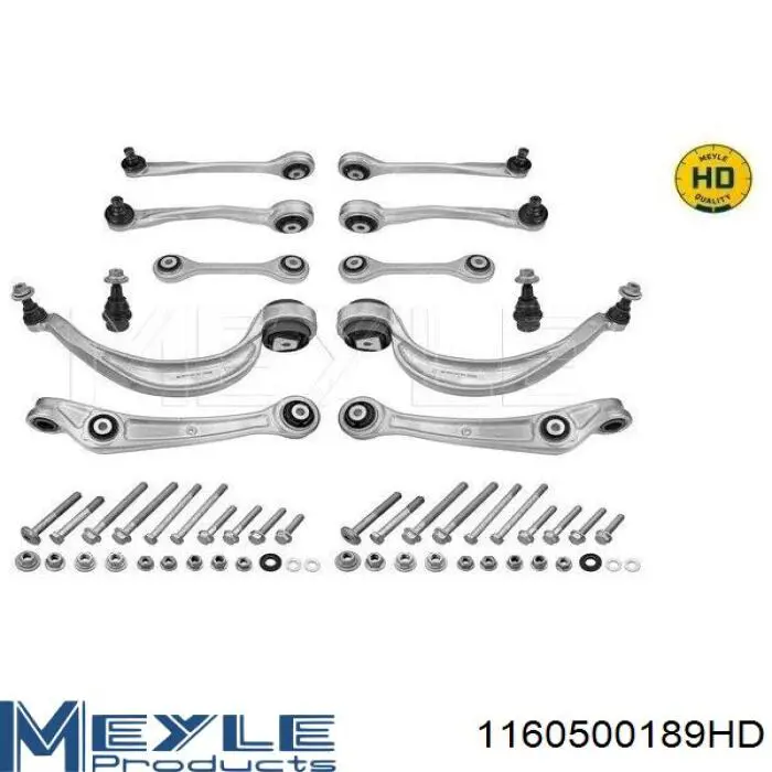 Kit de braços oscilantes de suspensão dianteira Meyle 1160500189HD preço, a partir de 480,24 USD