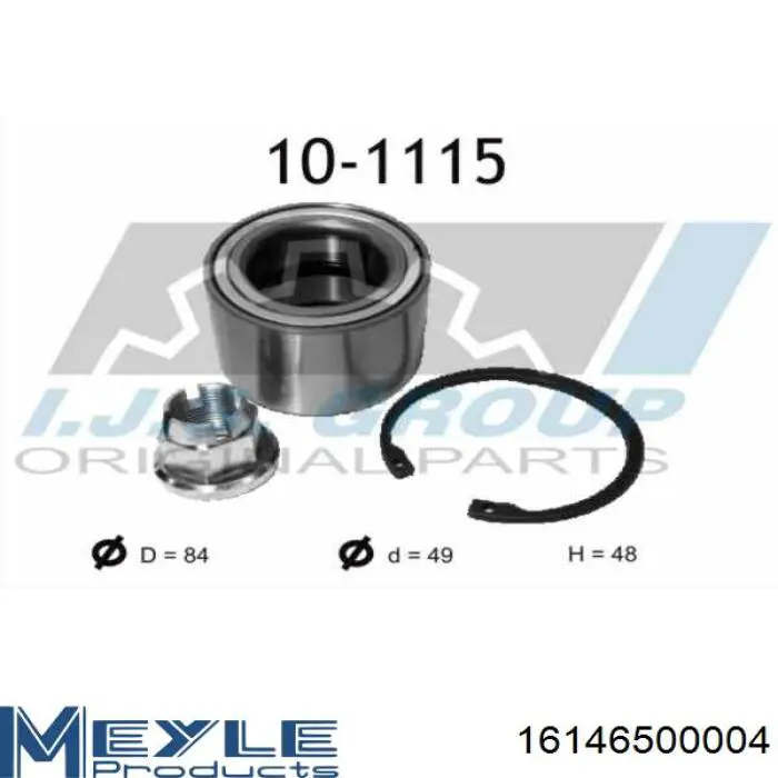 Compre 16146500004 Meyle Rolamento de cubo dianteiro