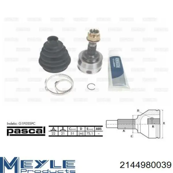 Compre 2144980039 Meyle Junta homocinética externa dianteira