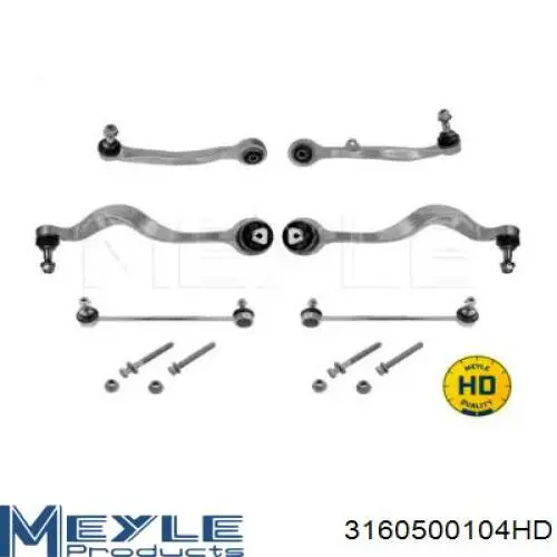 Kit de braços oscilantes de suspensão dianteira Raiso RL774825BKIT