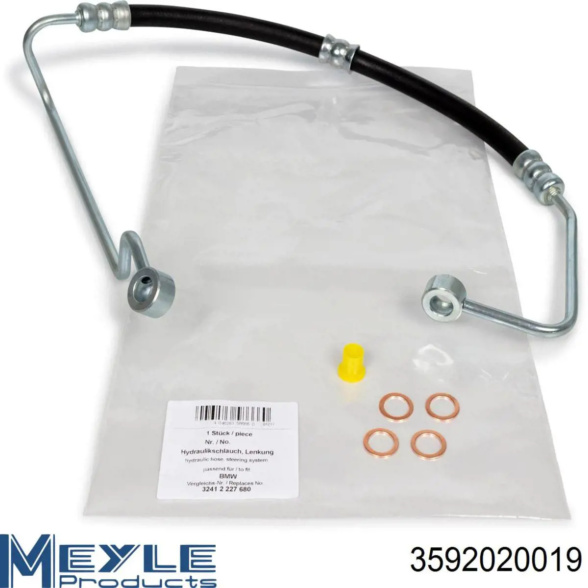 Compre 3592020019 Meyle Mangueira da Direção hidrâulica assistida de pressão alta desde a bomba até a régua (do mecanismo)