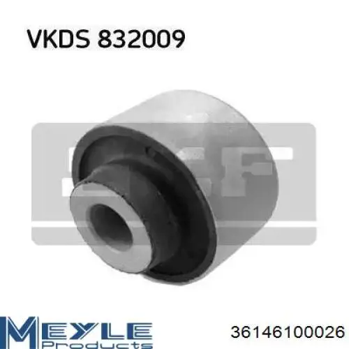 Bloco silencioso dianteiro do braço oscilante inferior Meyle 36146100026 preço, a partir de 10,19 USD