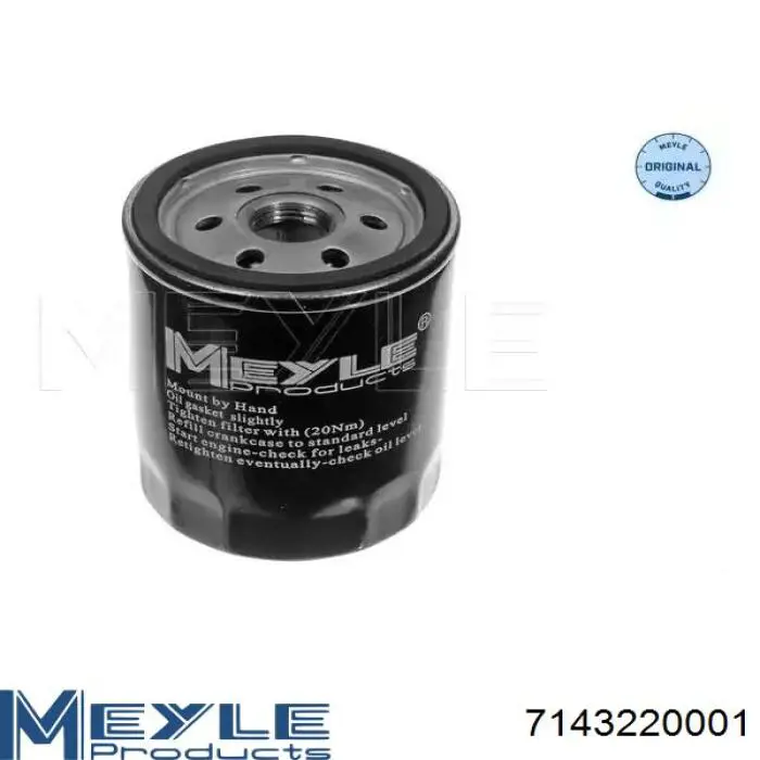 Filtro de óleo Meyle 7143220001 preço, a partir de 4,91 USD