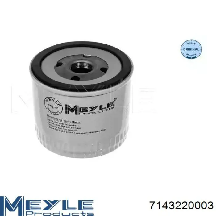 Filtro de óleo Meyle 7143220003 preço, a partir de 6,16 USD