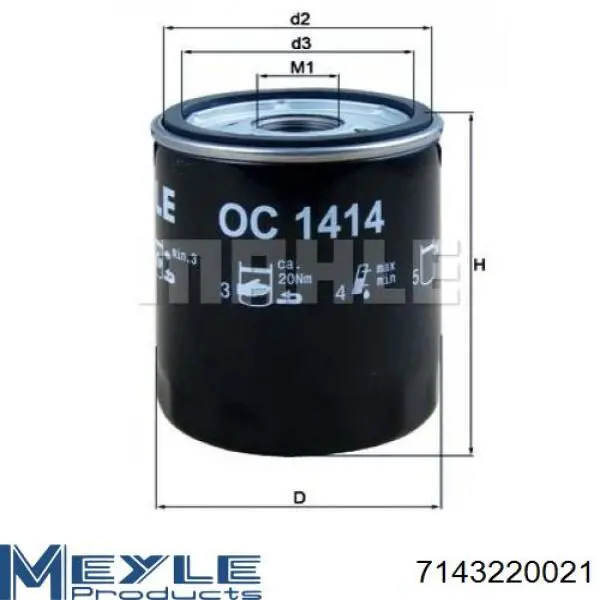 HMPGK2Q6714AA Hmpx Filtro de óleo