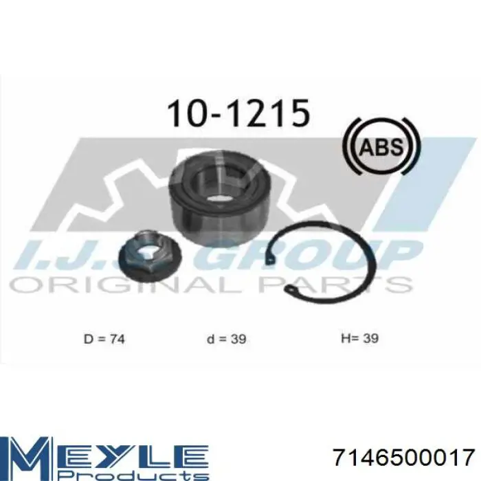 Compre 7146500017 Meyle Rolamento de cubo dianteiro