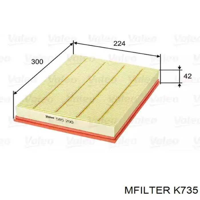 Filtro de ar Mfilter K735 preço, a partir de 9,79 USD