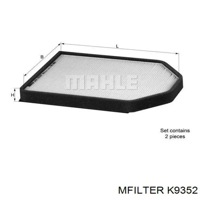 Filtro de salão Mfilter K9352 preço, a partir de 32,83 USD