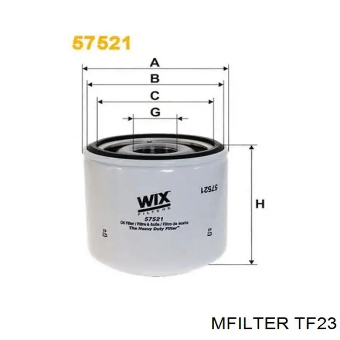 Compre TF23 Mfilter Filtro de óleo