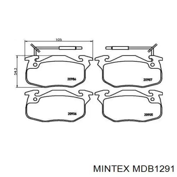 Compre MDB1291 Mintex Sapatas do freio dianteiras de disco