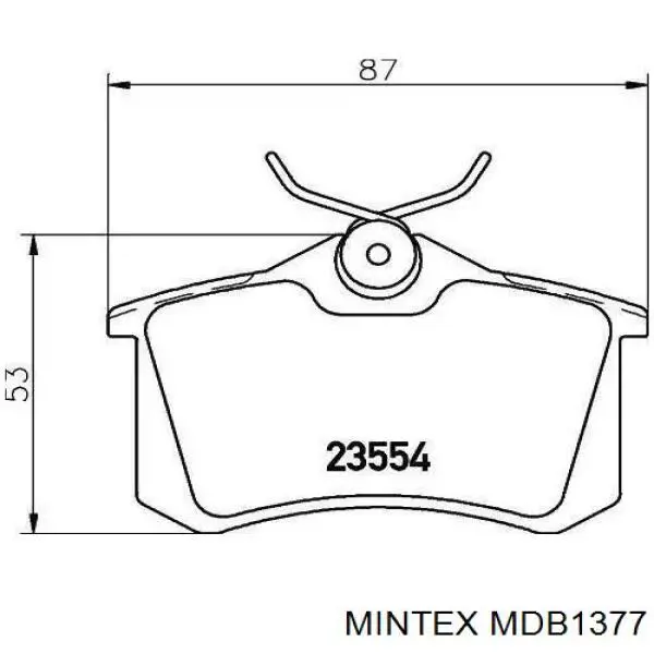 Sapatas do freio traseiras de disco Mintex MDB1377 preço, a partir de 22,47 USD