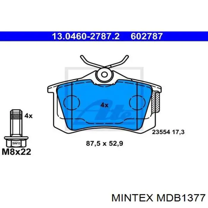 Compre MDB1377 Mintex Sapatas do freio traseiras de disco