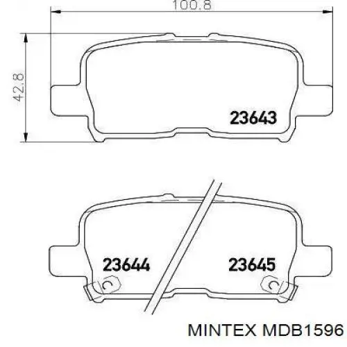 Compre MDB1596 Mintex Sapatas do freio traseiras de disco