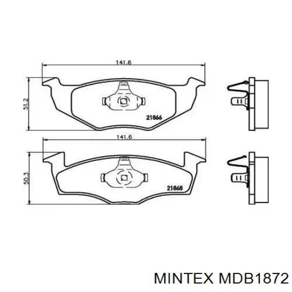 Compre MDB1872 Mintex Sapatas do freio dianteiras de disco