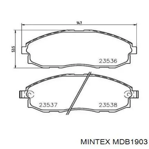 Compre MDB1903 Mintex Sapatas do freio dianteiras de disco