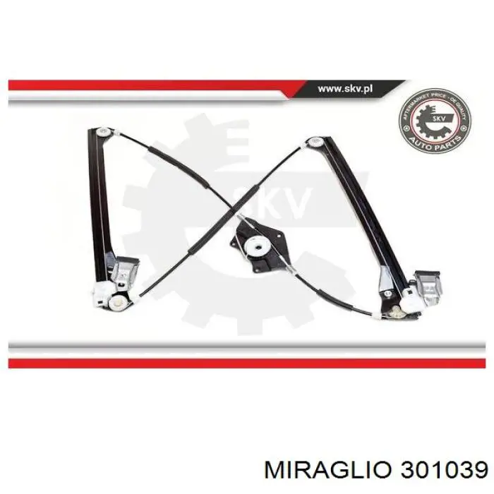 Mecanismo de acionamento de vidro da porta dianteira direita Miraglio 301039 preço, a partir de 47,28 USD