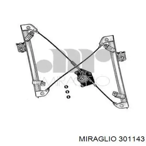 Mecanismo de acionamento de vidro da porta dianteira esquerda AC911 Magneti Marelli