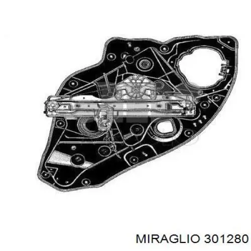 71754421 Fiat/Alfa/Lancia Mecanismo de acionamento de vidro da porta traseira direita