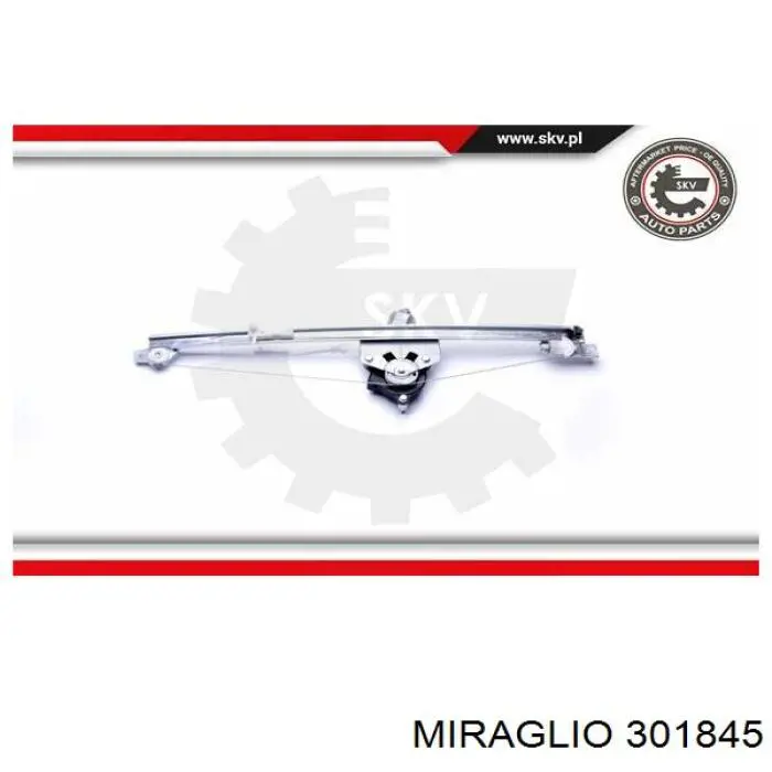 Mecanismo de acionamento de vidro da porta dianteira esquerda Miraglio 301845 preço, a partir de 68,87 USD