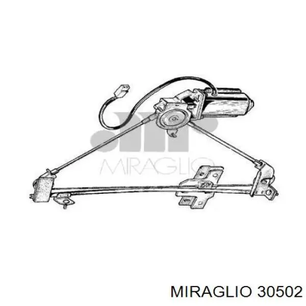  Mecanismo de acionamento de vidro da porta dianteira direita Alfa Romeo Giulietta sedan (116) (1979 - 1985) 