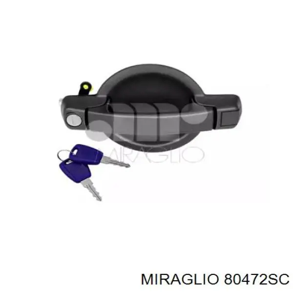 Compre 80472SC Miraglio Maçaneta externa direita da porta lateral (deslizante)
