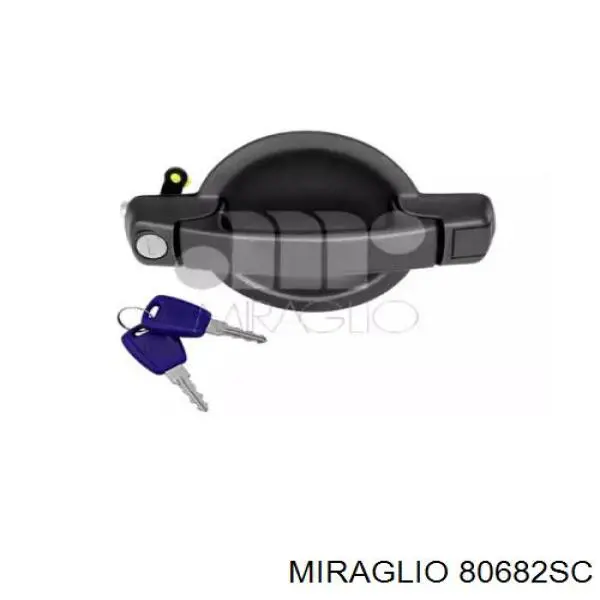 Maçaneta externa direita da porta lateral (deslizante) MMS0238 Magneti Marelli