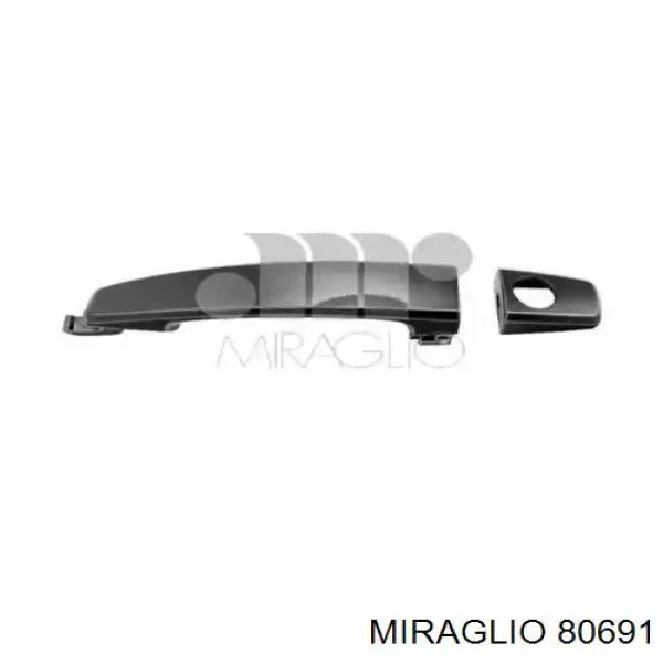 80691 Miraglio Maçaneta dianteira esquerda externa da porta