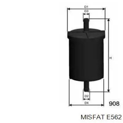 E562 Misfat Filtro de combustível