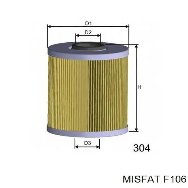 F106 Misfat Filtro de combustível