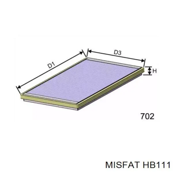 HB111 Misfat Filtro de salão