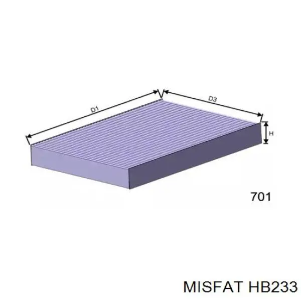 HB233 Misfat Filtro de salão