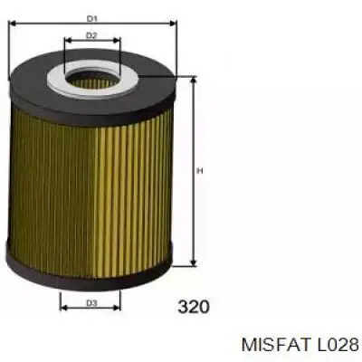 Filtro de óleo L028 Misfat