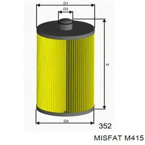 Filtro de combustível Misfat M415 preço, a partir de 16,35 USD