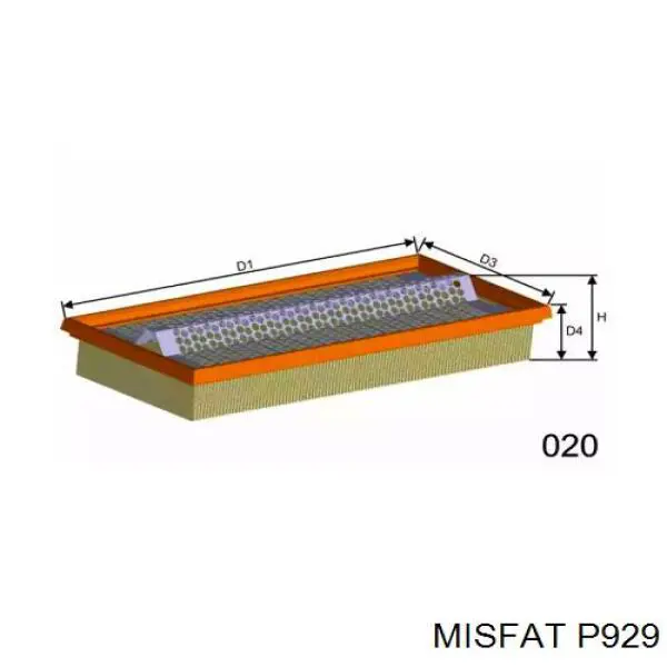 P929 Misfat Filtro de ar