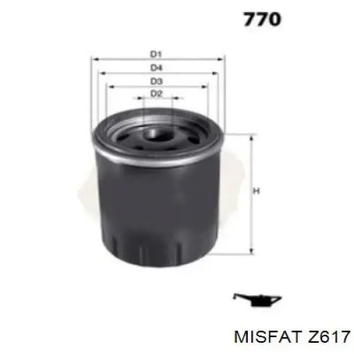 Z617 Misfat Caixa do filtro de óleo