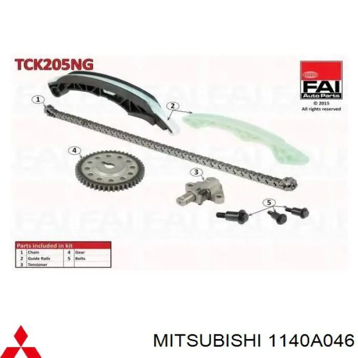 1140A046 Mitsubishi Cadeia do mecanismo de distribuição de gás