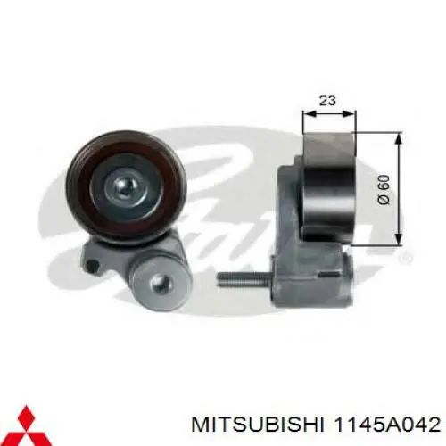 1145A042 Mitsubishi Rolo de reguladora de tensão da correia do mecanismo de distribuição de gás