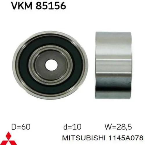 Rolo parasita da correia do mecanismo de distribuição de gás Mitsubishi 1145A078 preço, a partir de 29,74 USD