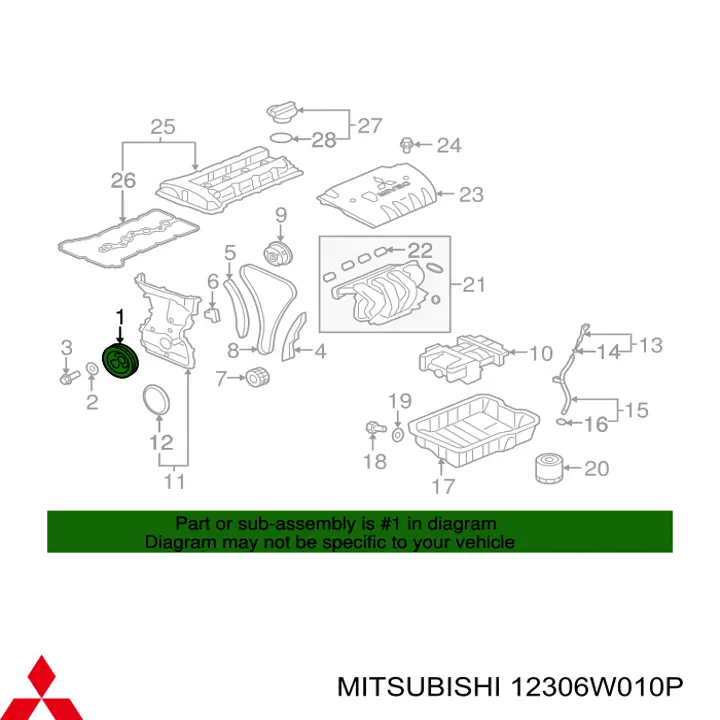 Polia de cambota Mitsubishi 12306W010P preço, a partir de 65,28 USD