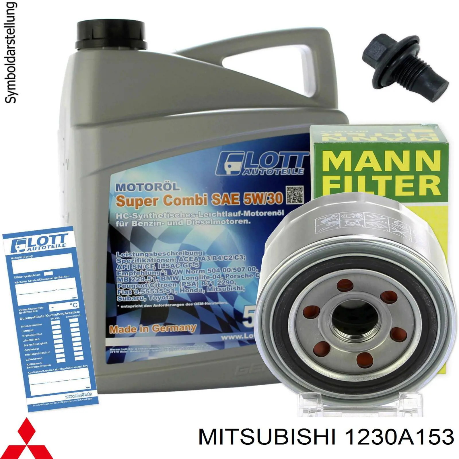 Filtro de óleo 1230A153 Mitsubishi