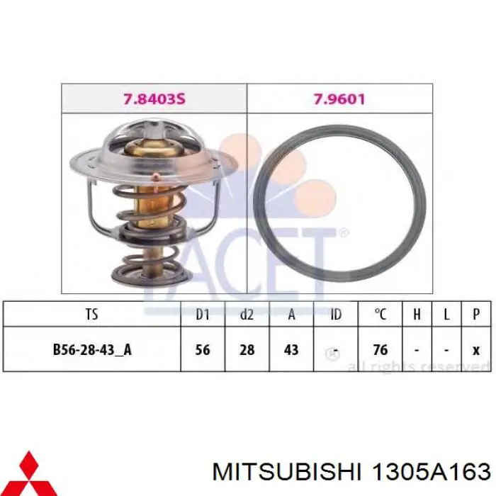 1305A163 Mitsubishi Termostato