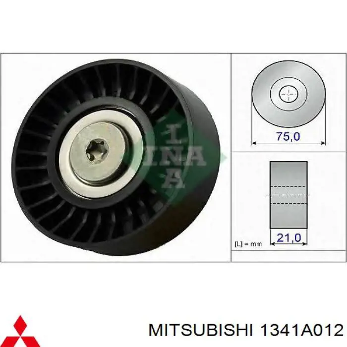 1341A012 Mitsubishi Rolo de reguladora de tensão da correia de transmissão