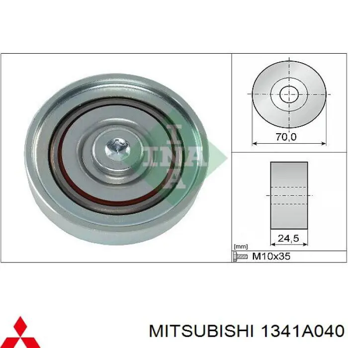 Rolo parasita da correia de transmissão Mitsubishi 1341A040 preço, a partir de 46,04 USD